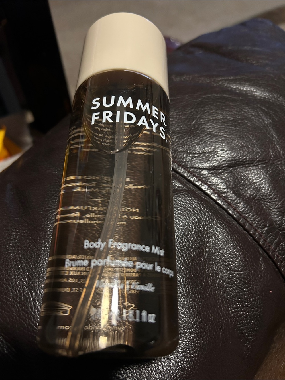 Summer Fridays Body Fragrance Mist — Cream & Clear Bottle